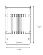 Classic cast iron radiator for central heating in modern home decor.