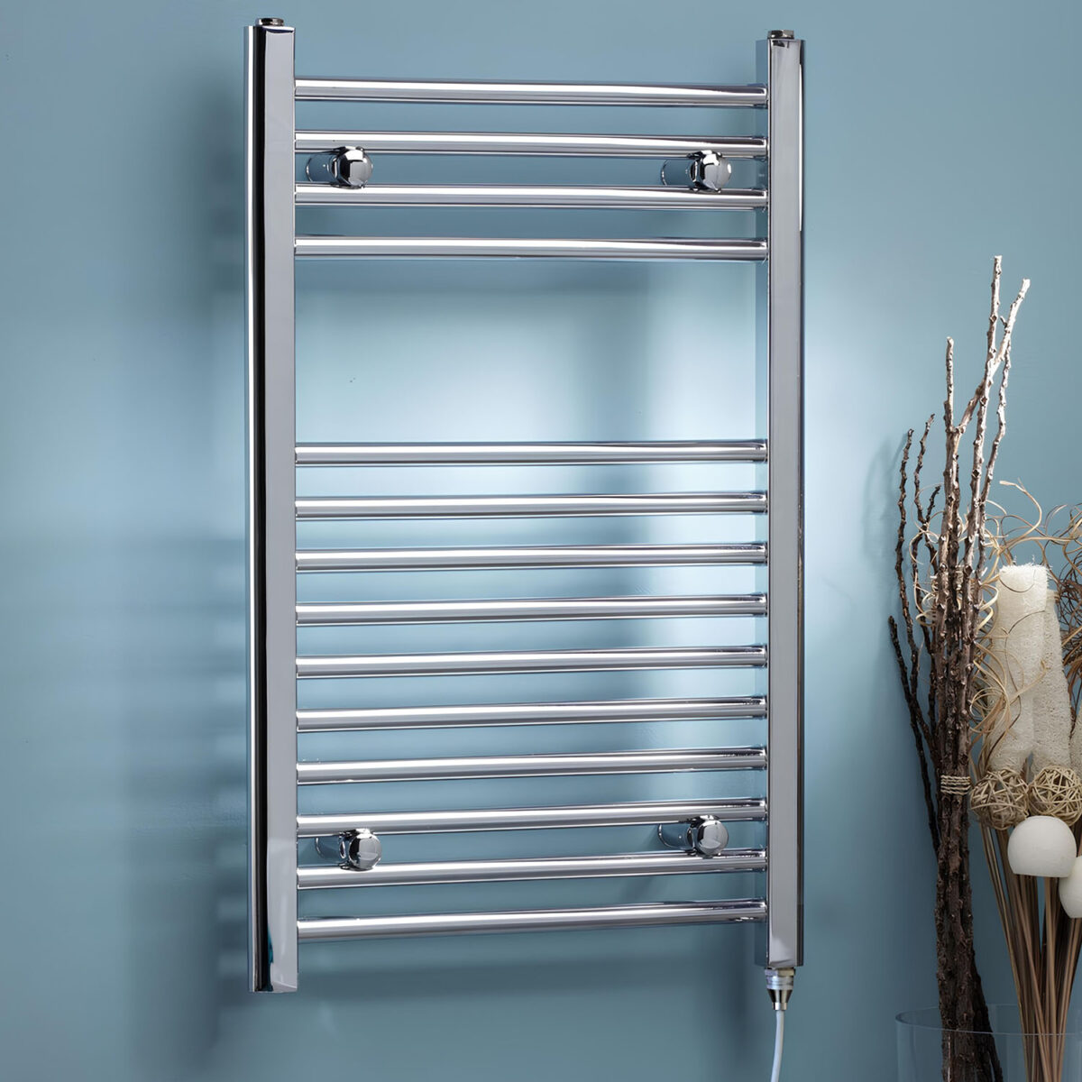 Kartell Electric Straight Towel Rail Thermostatic