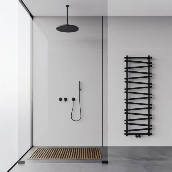 Vivek White Designer Towel Rail