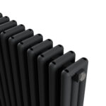 Carisa Tubulous Vertical Black Designer Radiator - Image 2