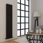 Tubulous Vertical Black Designer Radiator