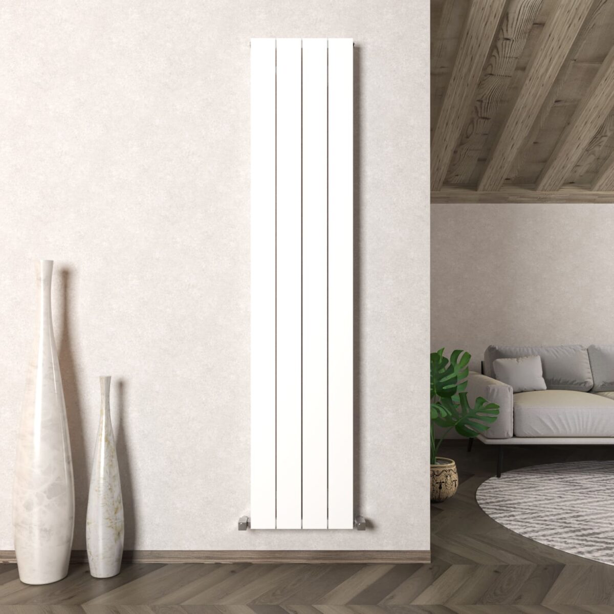 Carisa Nemo Vertical Matt Anodised Designer Radiator