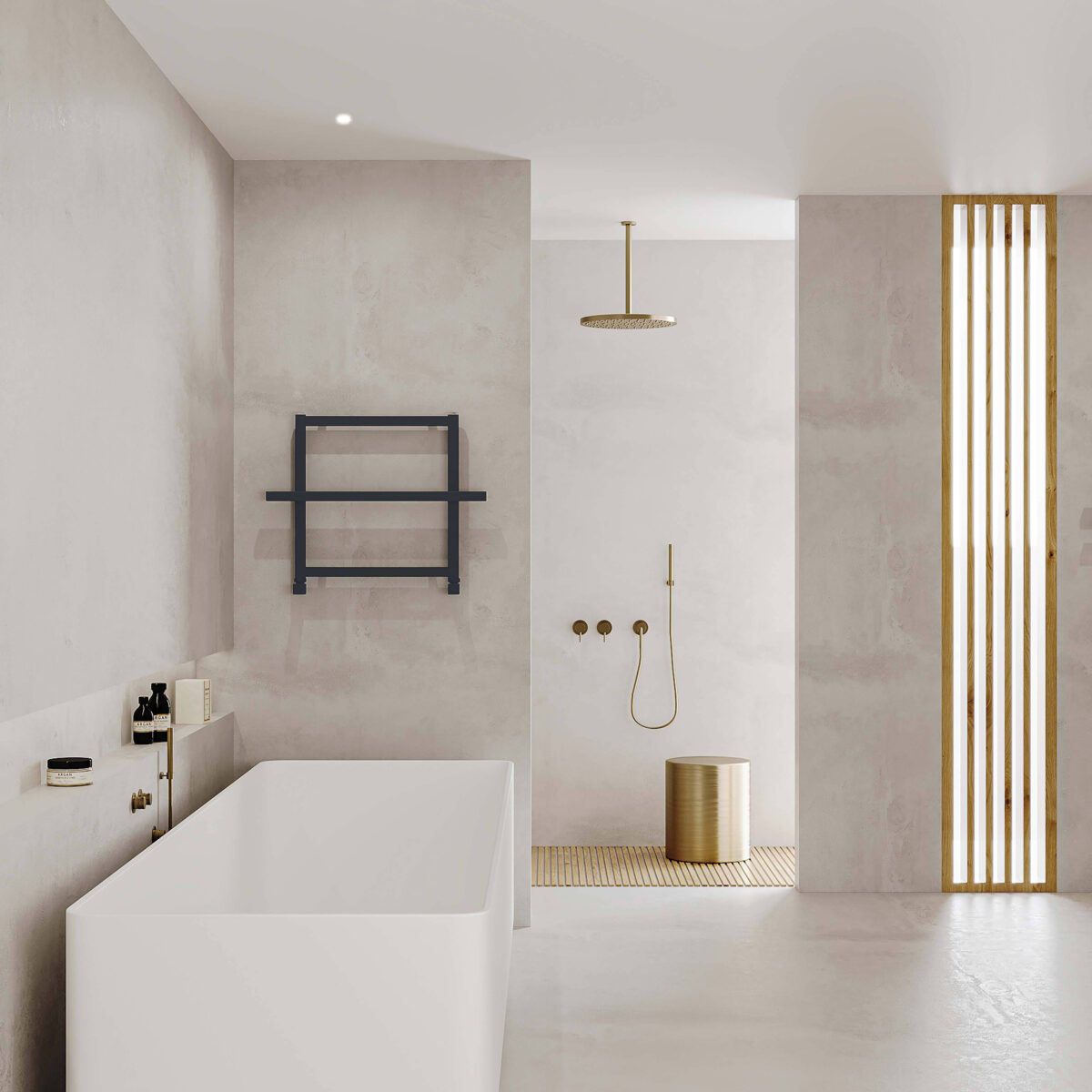 Carisa Ajax I-II Anthracite Designer Towel Rail