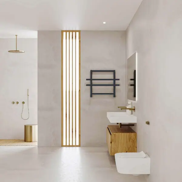 Ajax I-II Anthracite Designer Towel Rail