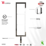 Carisa Vero Mirror Polished Electric Designer Towel Rail - Image 6