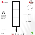 Carisa Vero Matt Black Electric Designer Towel Rail - Image 5