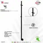 Carbon steel wall-mounted climate control heater for energy conservation and efficiency.