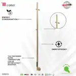 Energy-efficient vertical shower panel for eco-friendly bathroom design.