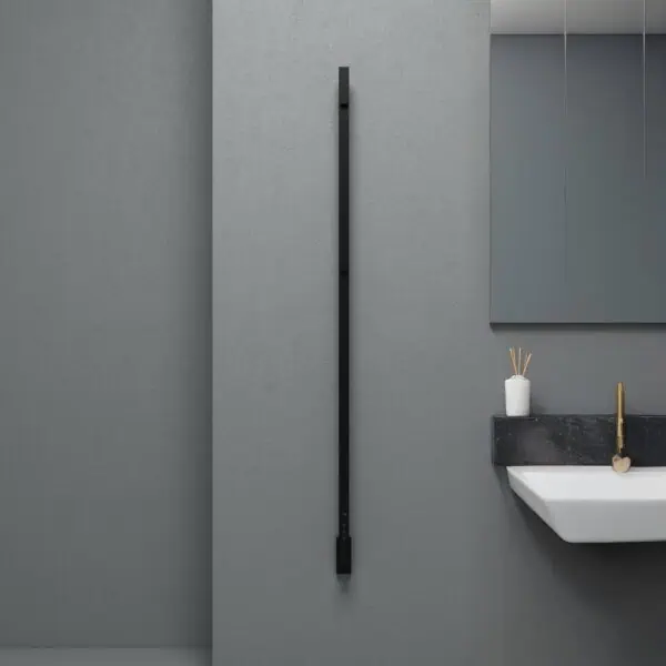 Maxim Matt Black Electric Designer Towel Rail