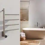 Neo Brushed Nickel Electric Designer Towel Rail