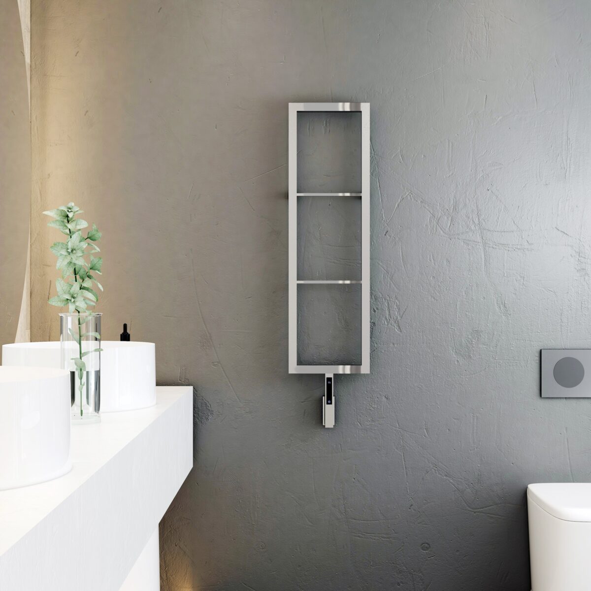 Carisa Vero Mirror Polished Electric Designer Towel Rail