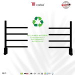 Carisa Neo Brushed Nickel Electric Designer Towel Rail - Image 2