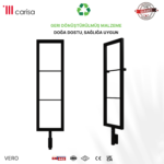 Carisa Vero Matt Black Electric Designer Towel Rail - Image 6