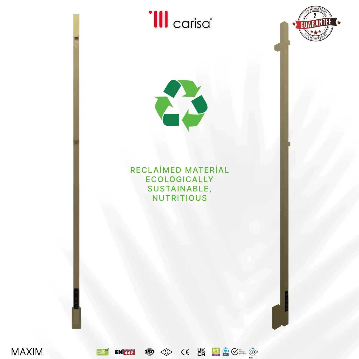2 Reclaimed eco-friendly reusable lighting fixture for sustainable indoor lighting.