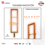 Carisa Vero Brushed Brass PVD Electric Designer Towel Rail - Image 4