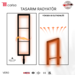 Carisa Vero Matt Black Electric Designer Towel Rail - Image 7