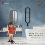 Carisa Felix Mirror Polished Electric Designer Towel Rail - Image 6