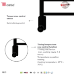 Carisa Neo Brushed Nickel Electric Designer Towel Rail - Image 5