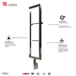 Carisa Vero Mirror Polished Electric Designer Towel Rail - Image 2