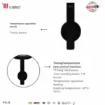Temperature regulation switch for precise heating control and timing functionality.