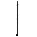 Coat rack stand with multiple hooks for hanging garments and accessories.