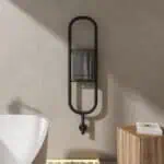 Felix matt black electric designer towel rail combines bold modern design, efficient warmth, and durable build for stylish, contemporary bathroom spaces